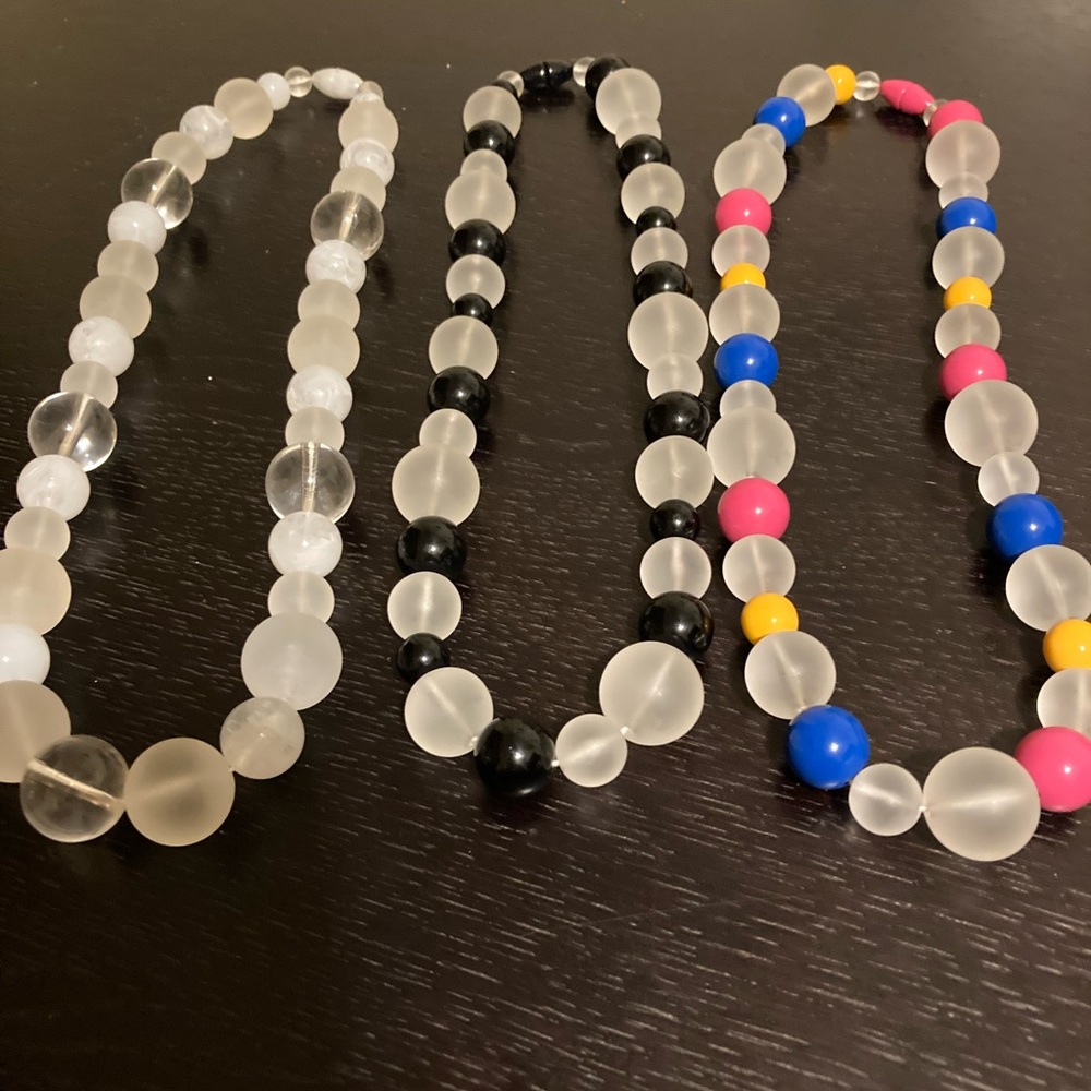 Three vintage necklaces